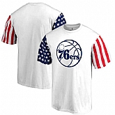 Men's Philadelphia 76ers Fanatics Branded Stars & Stripes T-Shirt White FengYun,baseball caps,new era cap wholesale,wholesale hats